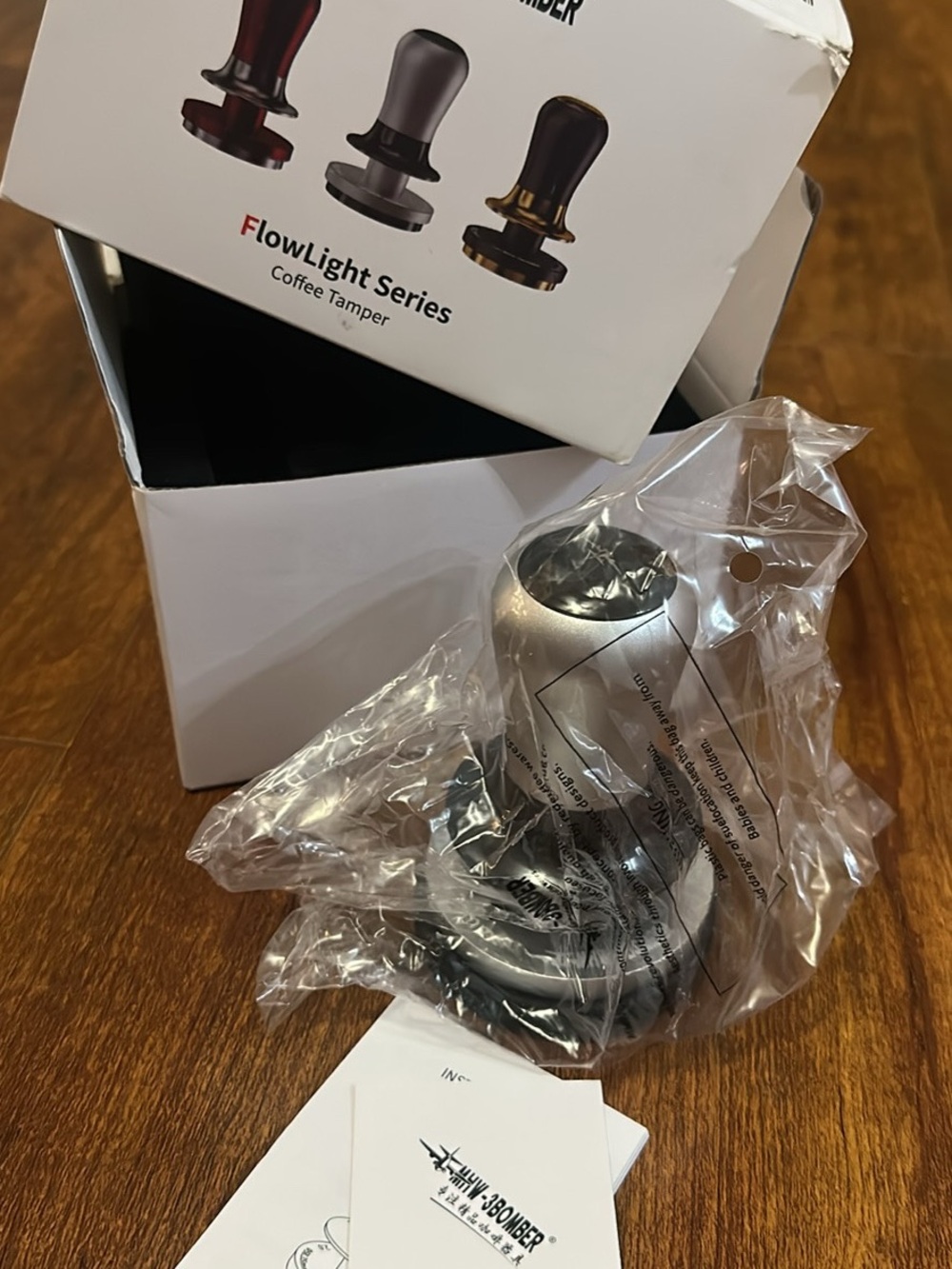 FlowLight Series Silver Coffee Tamper by MHW-3BOMBER